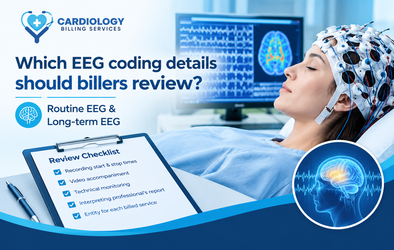 Which EEG coding details should billers review? Routine EEG and long-term EEG coding