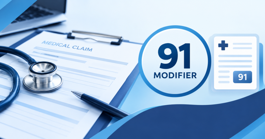Medical Claim Form with 91 Modifier